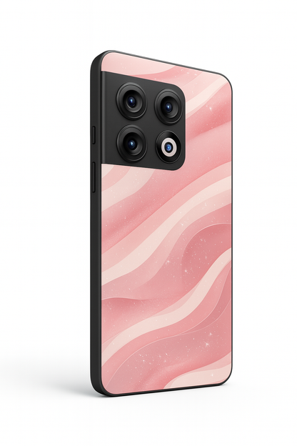 Rose Waves Glass Back Cover For One Plus 13, 12, 11, 10, Nord Series