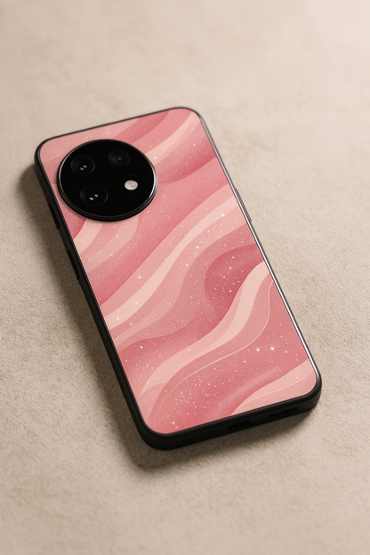 Rose Waves Glass Back Cover For One Plus 13, 12, 11, 10, Nord Series