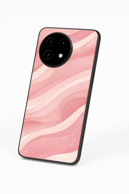 Rose Waves Glass Back Cover For One Plus 13, 12, 11, 10, Nord Series