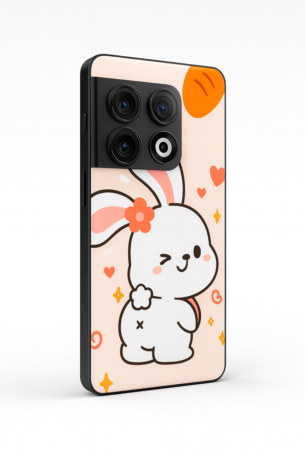 Bunny Pooh Premium Glass Back Cover For One Plus 13, 12, 11, 10, Nord Series