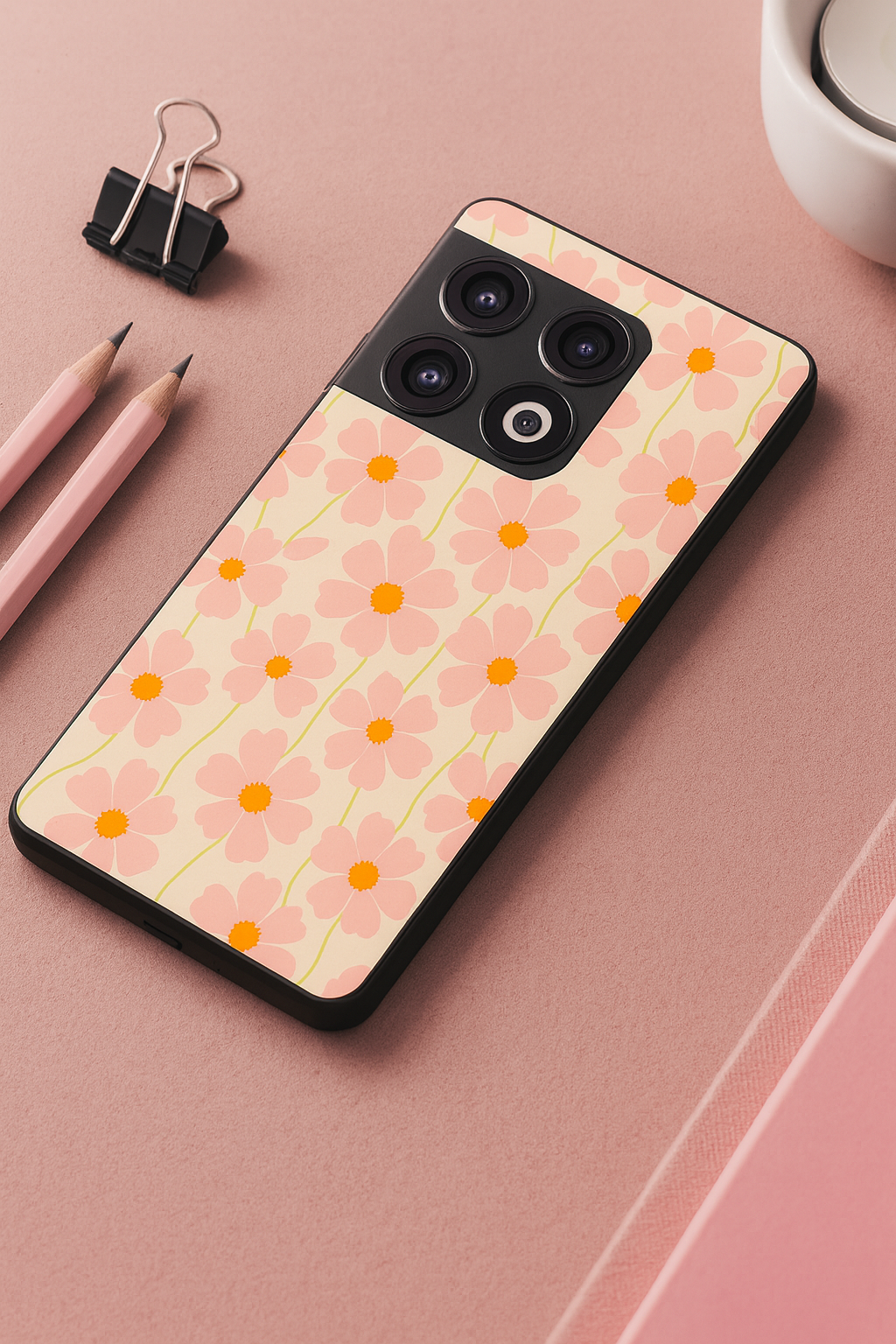 Cherry Blossom Glass Back Cover For One Plus 13, 12, 11, 10, Nord Series