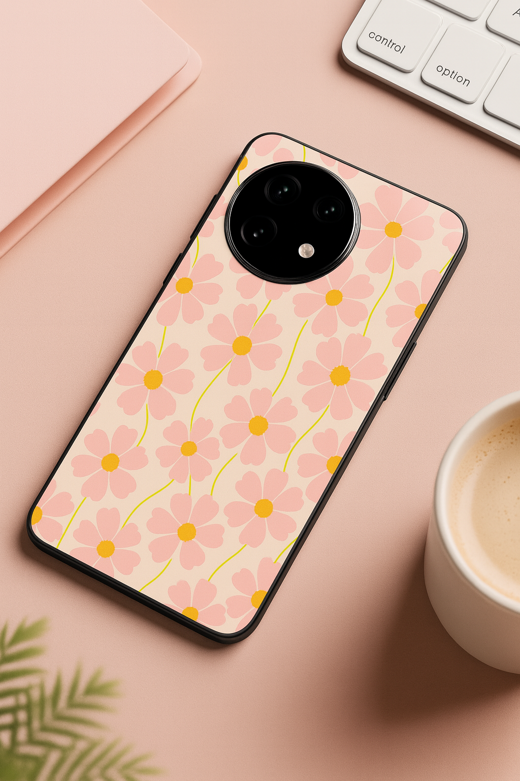 Cherry Blossom Glass Back Cover For One Plus 13, 12, 11, 10, Nord Series