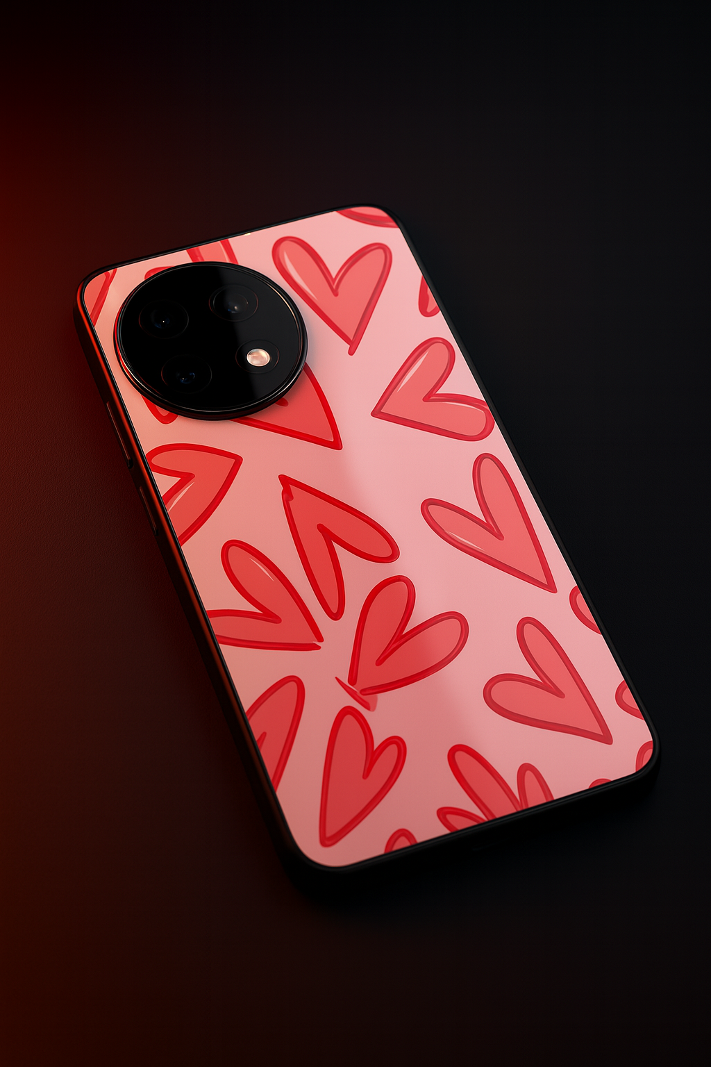 Love Doodles Glass Back Cover For One Plus 13, 12, 11, 10, Nord Series