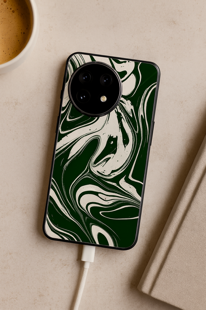 Grassy Marble Glass Back Cover For One Plus 13, 12, 11, 10, Nord Series