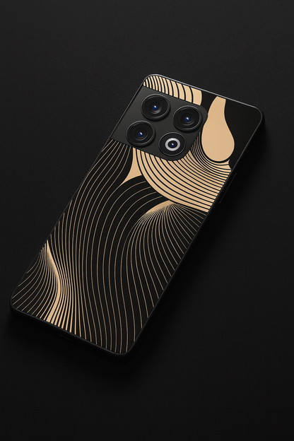 Aesthetic Swirls Premium Glass Back Cover For One Plus 13, 12, 11, 10, Nord Series