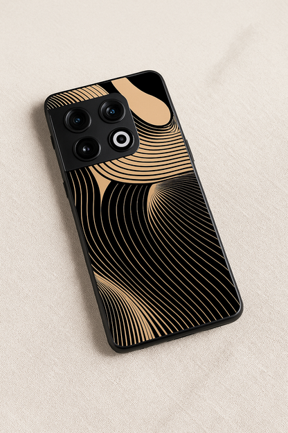 Aesthetic Swirls Premium Glass Back Cover For One Plus 13, 12, 11, 10, Nord Series
