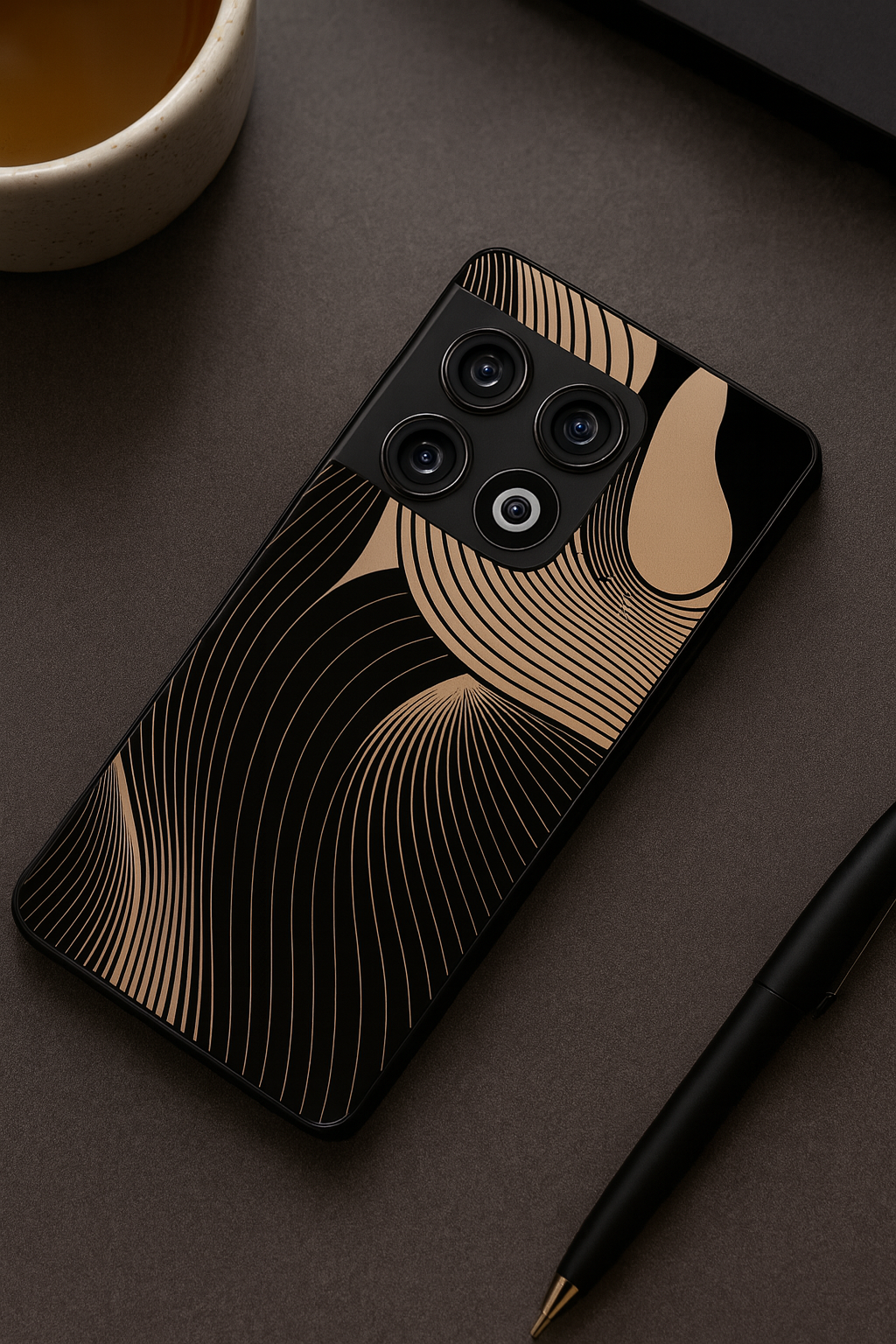 Aesthetic Swirls Premium Glass Back Cover For One Plus 13, 12, 11, 10, Nord Series