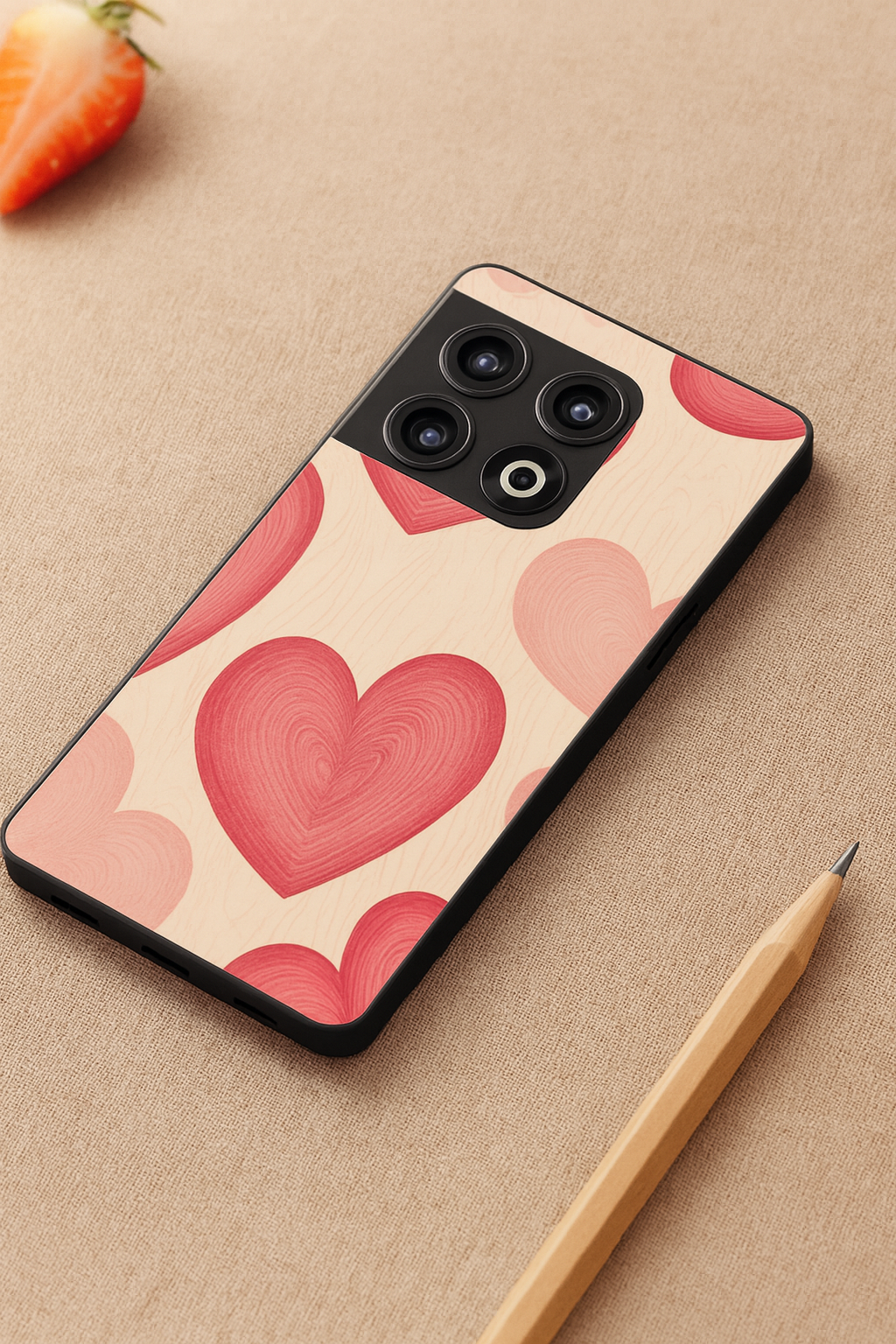The Candy Hearts Glass Back Cover For One Plus 13, 12, 11, 10, Nord Series