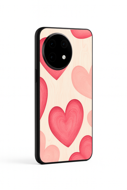 The Candy Hearts Glass Back Cover For One Plus 13, 12, 11, 10, Nord Series