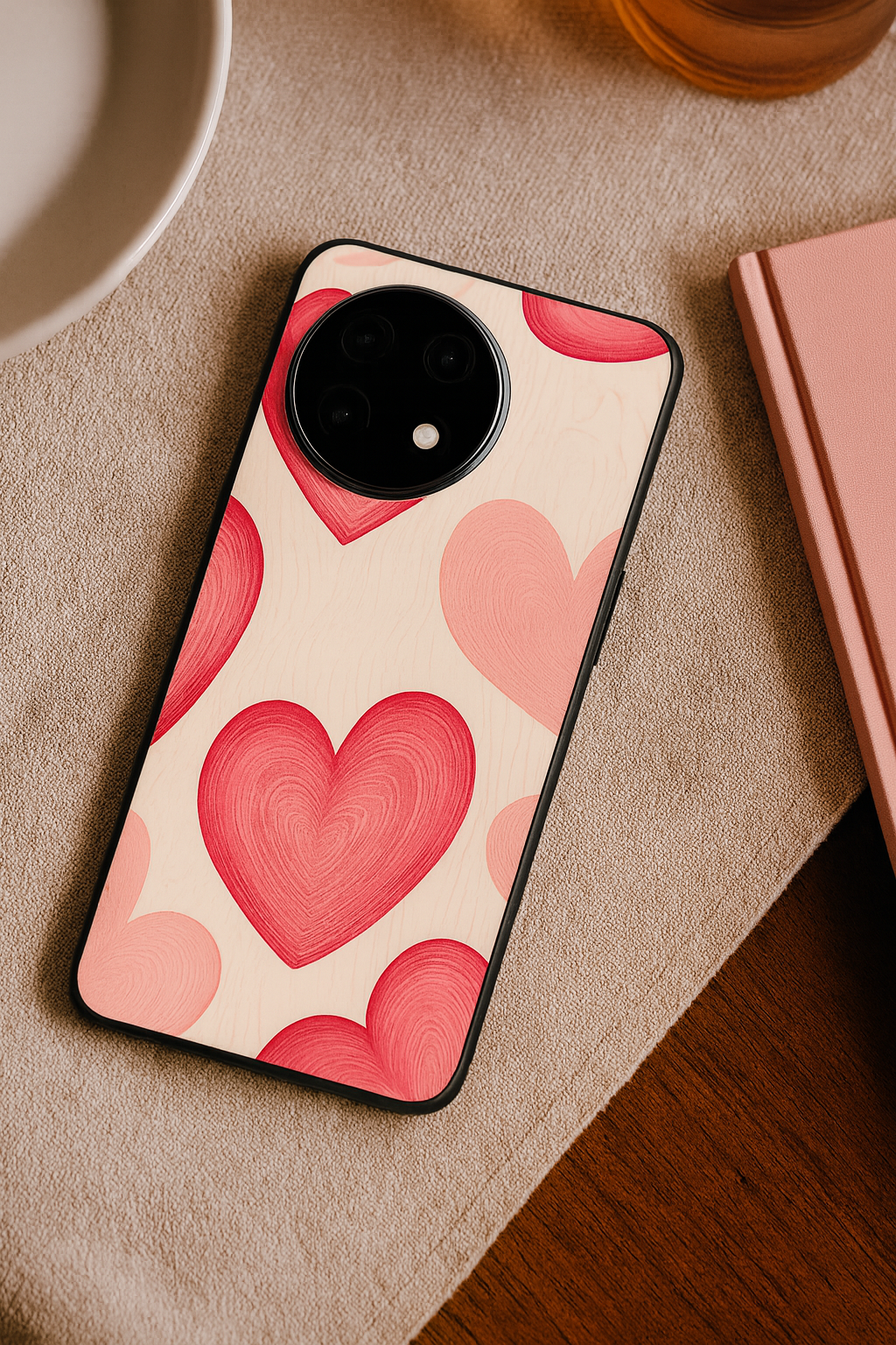The Candy Hearts Glass Back Cover For One Plus 13, 12, 11, 10, Nord Series