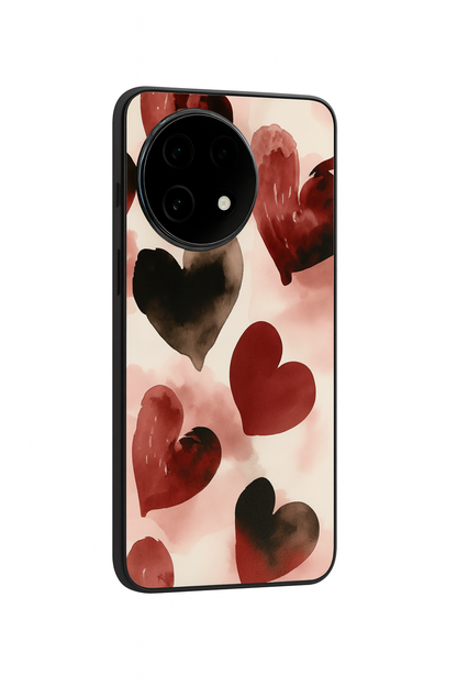 Watery Hearts Glass Back Cover For One Plus 13, 12, 11, 10, Nord Series