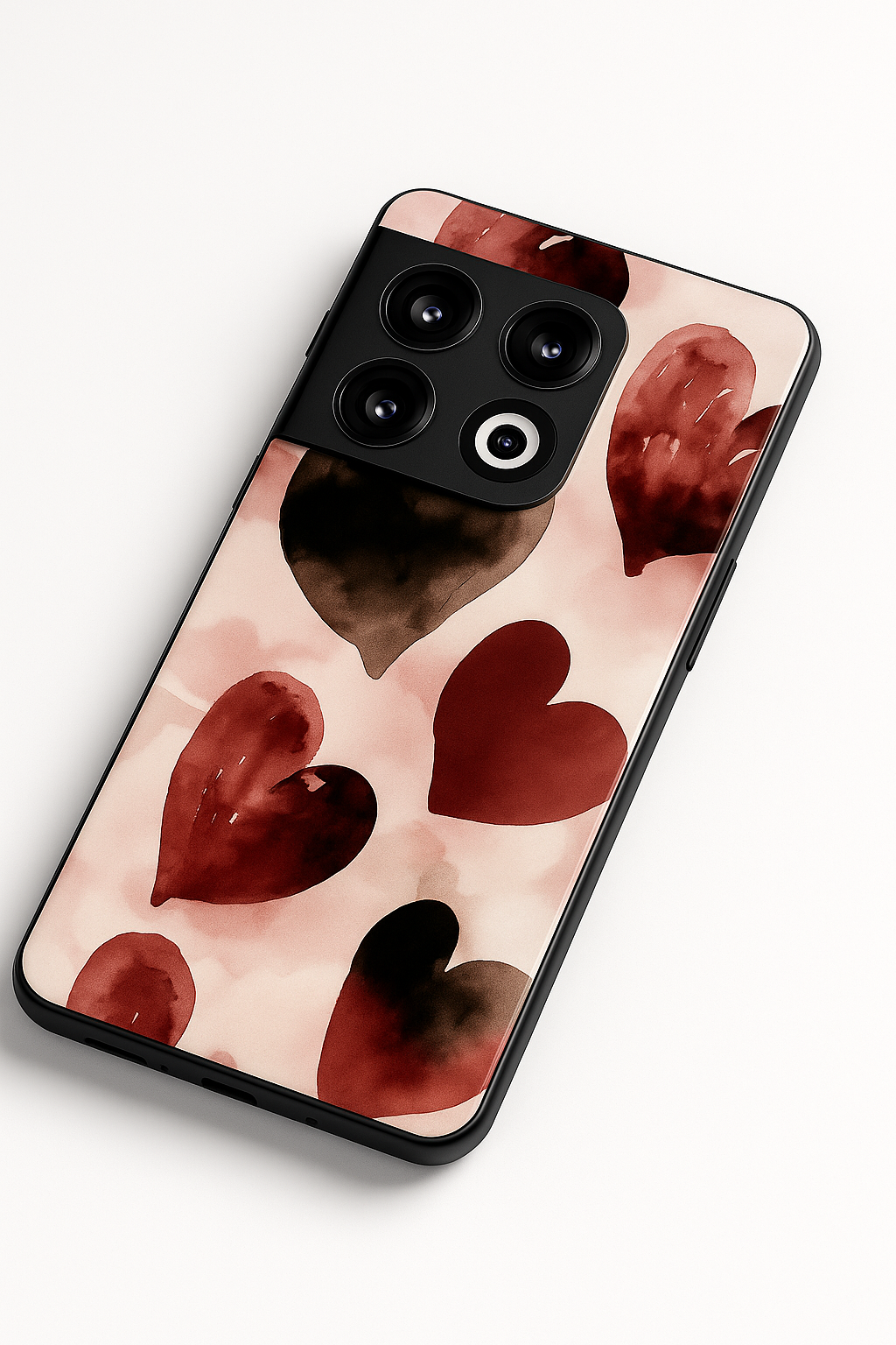 Watery Hearts Glass Back Cover For One Plus 13, 12, 11, 10, Nord Series