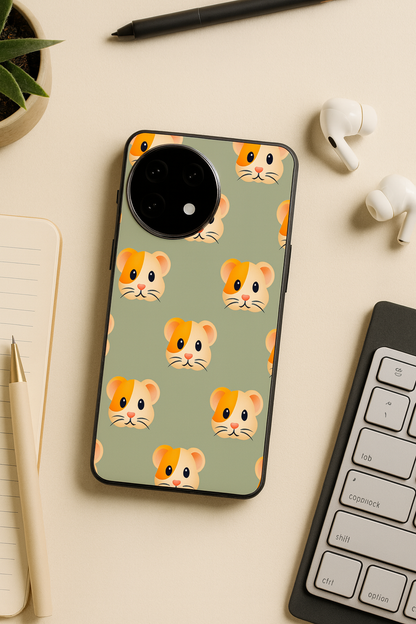 Hello Rabbys Glass Back Cover For One Plus 13, 12, 11, 10, Nord Series