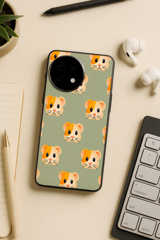 Hello Rabbys Glass Back Cover For One Plus 13, 12, 11, 10, Nord Series