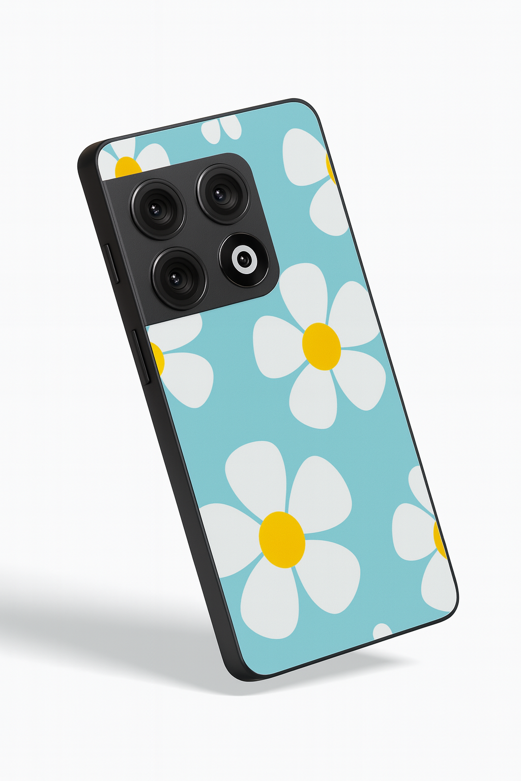 Daisy In Sea Glass Back Cover For One Plus 13, 12, 11, 10, Nord Series