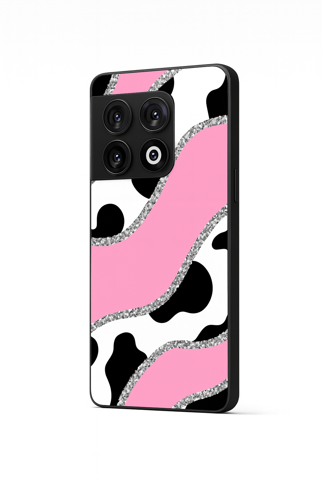 Pink Love Glass Back Cover For One Plus 13, 12, 11, 10, Nord Series