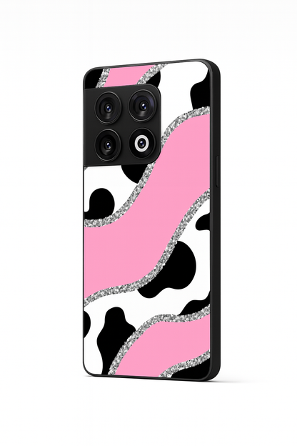 Pink Love Glass Back Cover For One Plus 13, 12, 11, 10, Nord Series