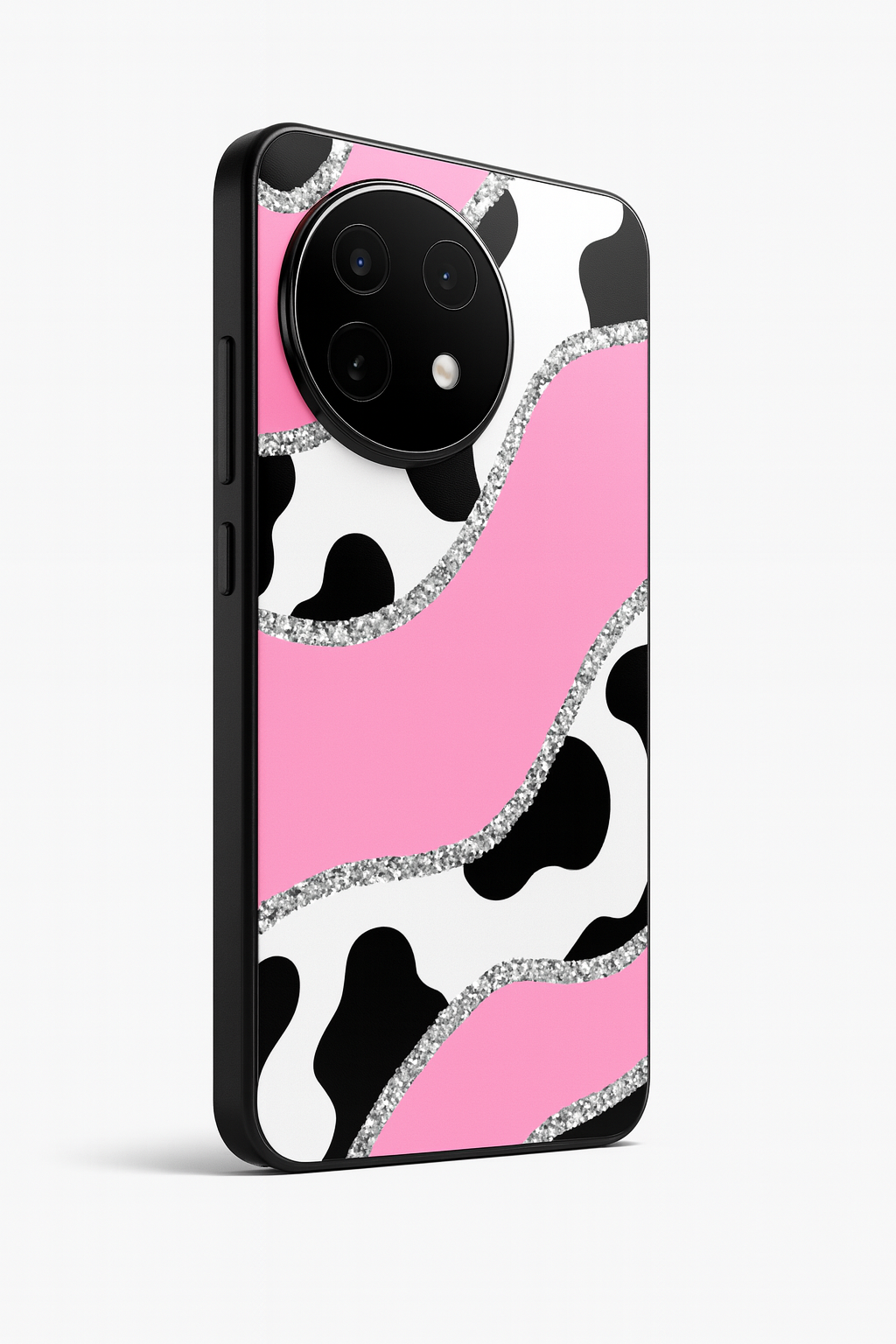 Pink Love Glass Back Cover For One Plus 13, 12, 11, 10, Nord Series