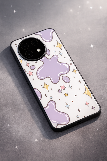 Starry Splash Glass Back Cover For One Plus 13, 12, 11, 10, Nord Series