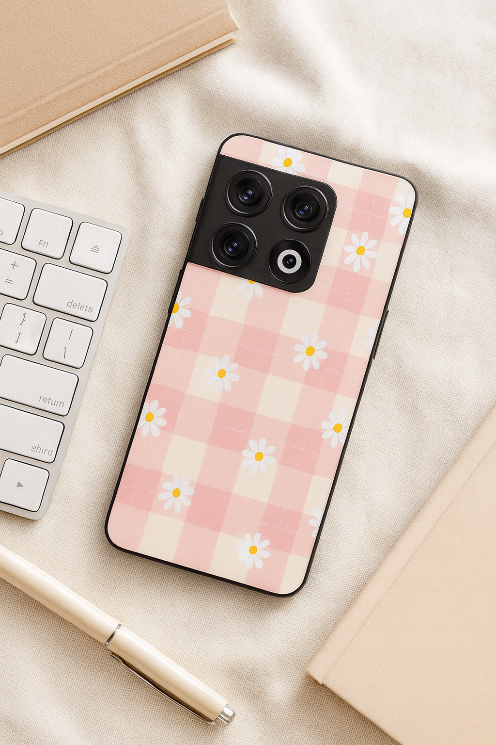 Daisy Bloom Glass Back Cover For One Plus 13, 12, 11, 10, Nord Series