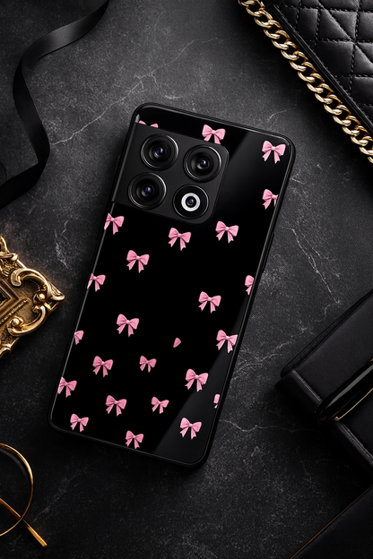 Bow Beaut Premium Glass Back Cover For One Plus 13, 12, 11, 10, Nord Series
