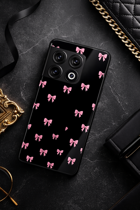 Bow Beaut Premium Glass Back Cover For One Plus 13, 12, 11, 10, Nord Series