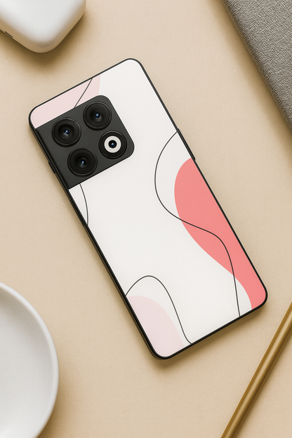 Clean Girl Aesthetics Glass Back Cover For One Plus 13, 12, 11, 10, Nord Series