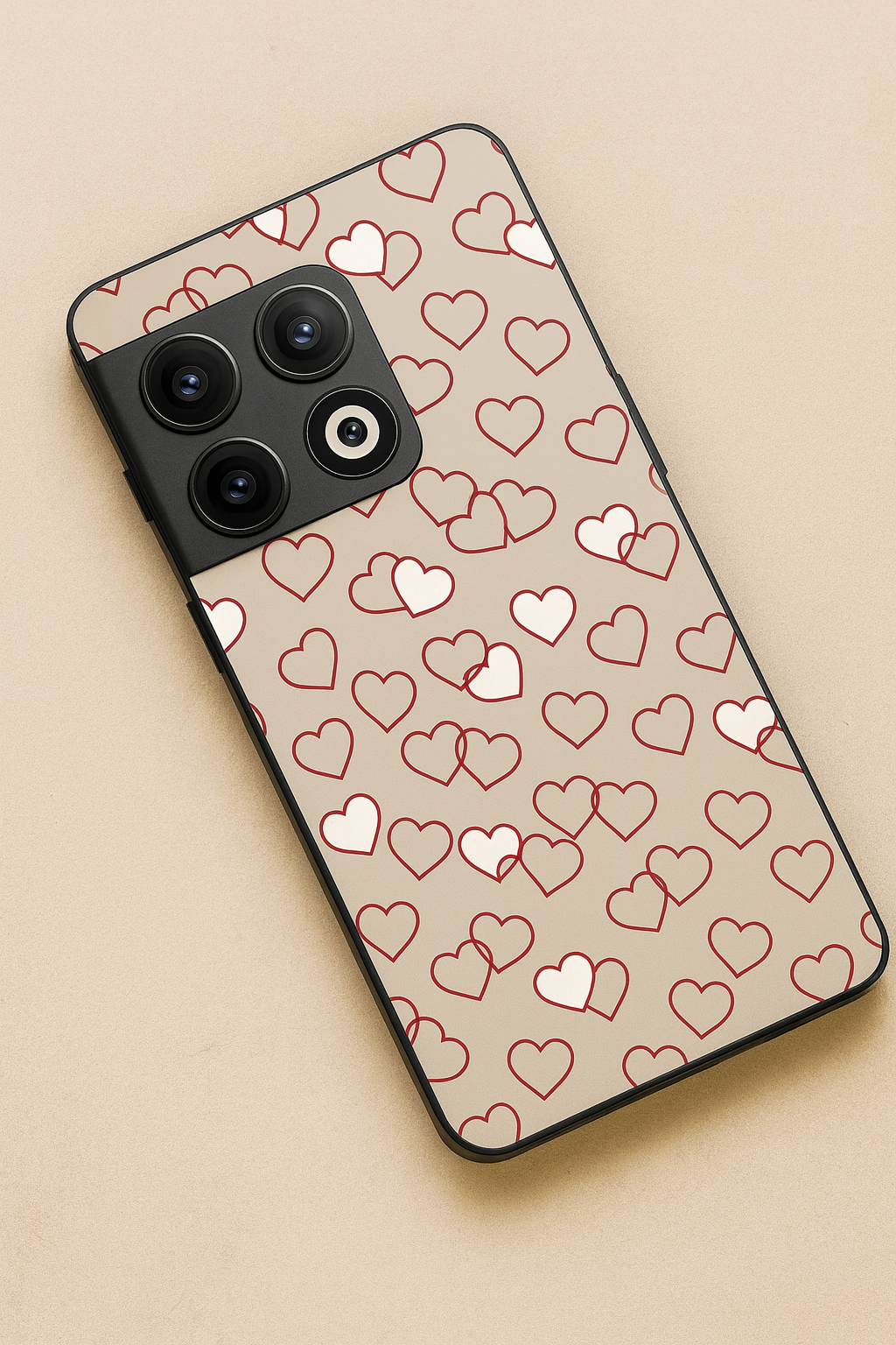 Puzzled Hearts Glass Back Cover For One Plus 13, 12, 11, 10, Nord Series