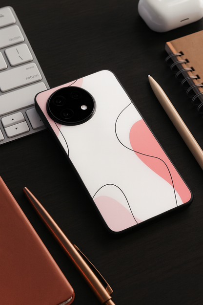 Clean Girl Aesthetics Glass Back Cover For One Plus 13, 12, 11, 10, Nord Series