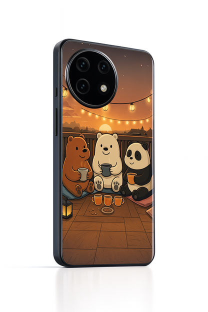 Tea Time Trio Glass Back Cover For One Plus 13, 12, 11, 10, Nord Series