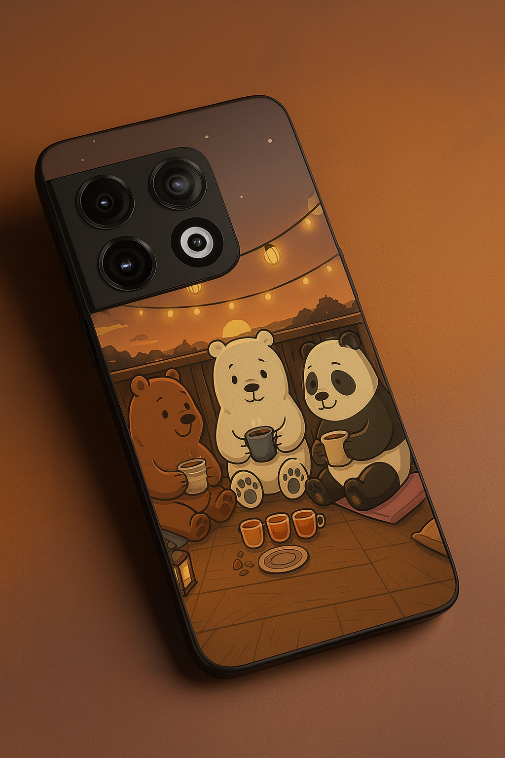 Tea Time Trio Glass Back Cover For One Plus 13, 12, 11, 10, Nord Series