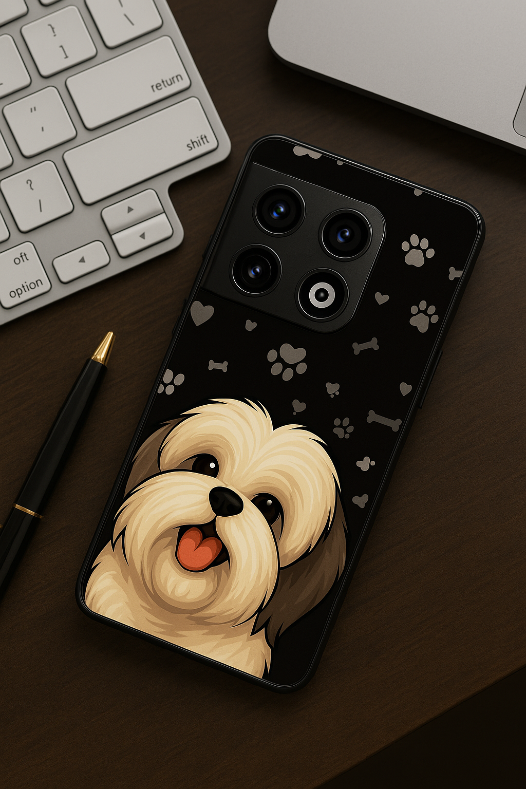 Fluffy Love Glass Back Cover For One Plus 13, 12, 11, 10, Nord Series