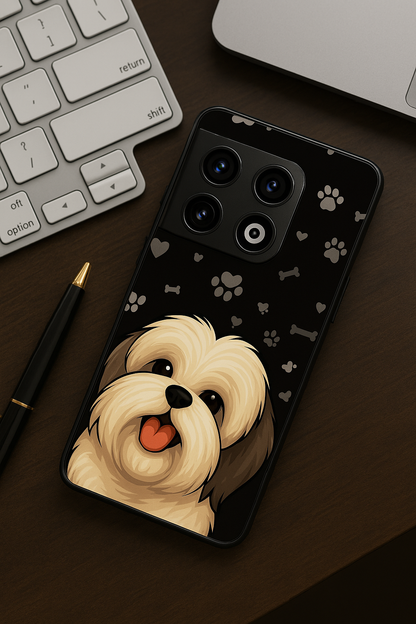 Fluffy Love Glass Back Cover For One Plus 13, 12, 11, 10, Nord Series