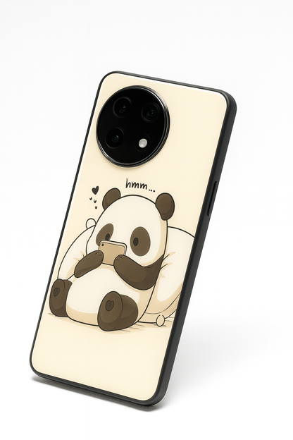 HMM Panda Glass Back Cover For One Plus 13, 12, 11, 10, Nord Series
