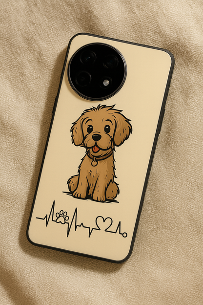 Pawfect Love Glass Back Cover For One Plus 13, 12, 11, 10, Nord Series