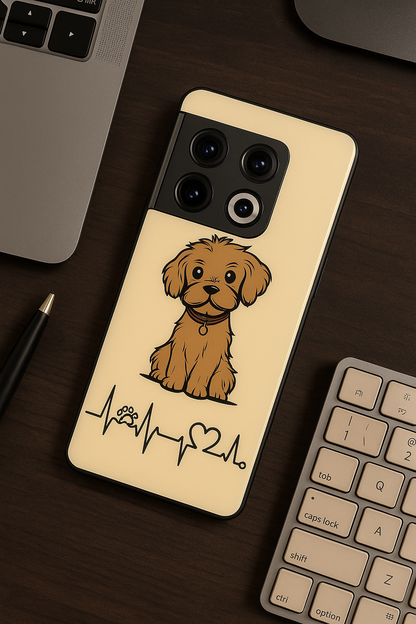 Pawfect Love Glass Back Cover For One Plus 13, 12, 11, 10, Nord Series