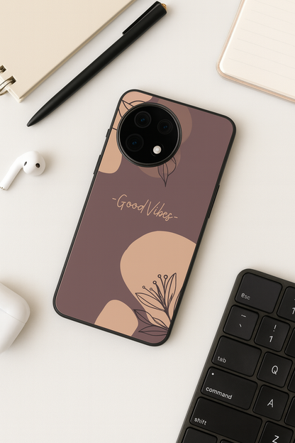 Calm Aura Premium Glass Back Cover For One Plus 13, 12, 11, 10, Nord Series