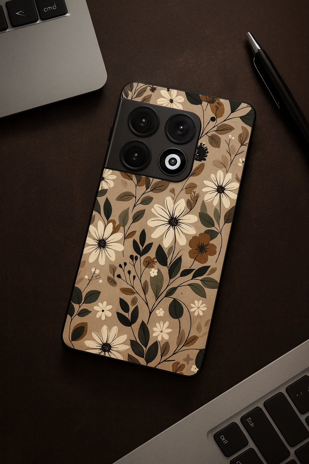 Autumn BloomPremium Glass Back Cover For One Plus 13, 12, 11, 10, Nord Series