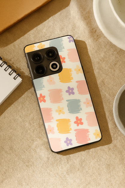 Pastel Play Glass Back Cover For One Plus 13, 12, 11, 10, Nord Series
