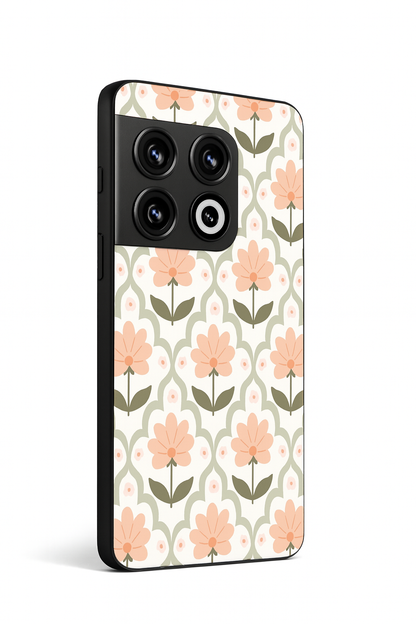 Pastel Petals Glass Back Cover For One Plus 13, 12, 11, 10, Nord Series