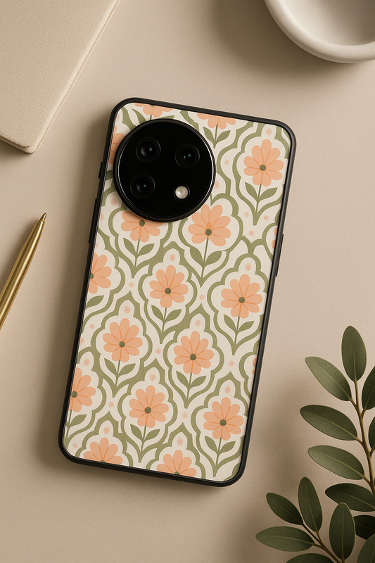 Pastel Petals Glass Back Cover For One Plus 13, 12, 11, 10, Nord Series