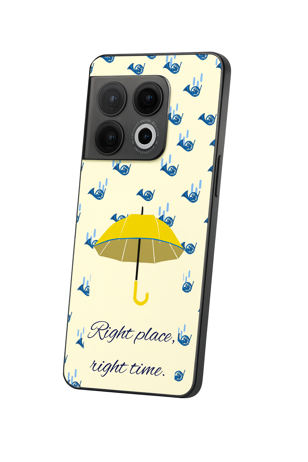 HIMYM Right Place Right Time Glass Back Cover For One Plus 13, 12, 11, 10, Nord Series