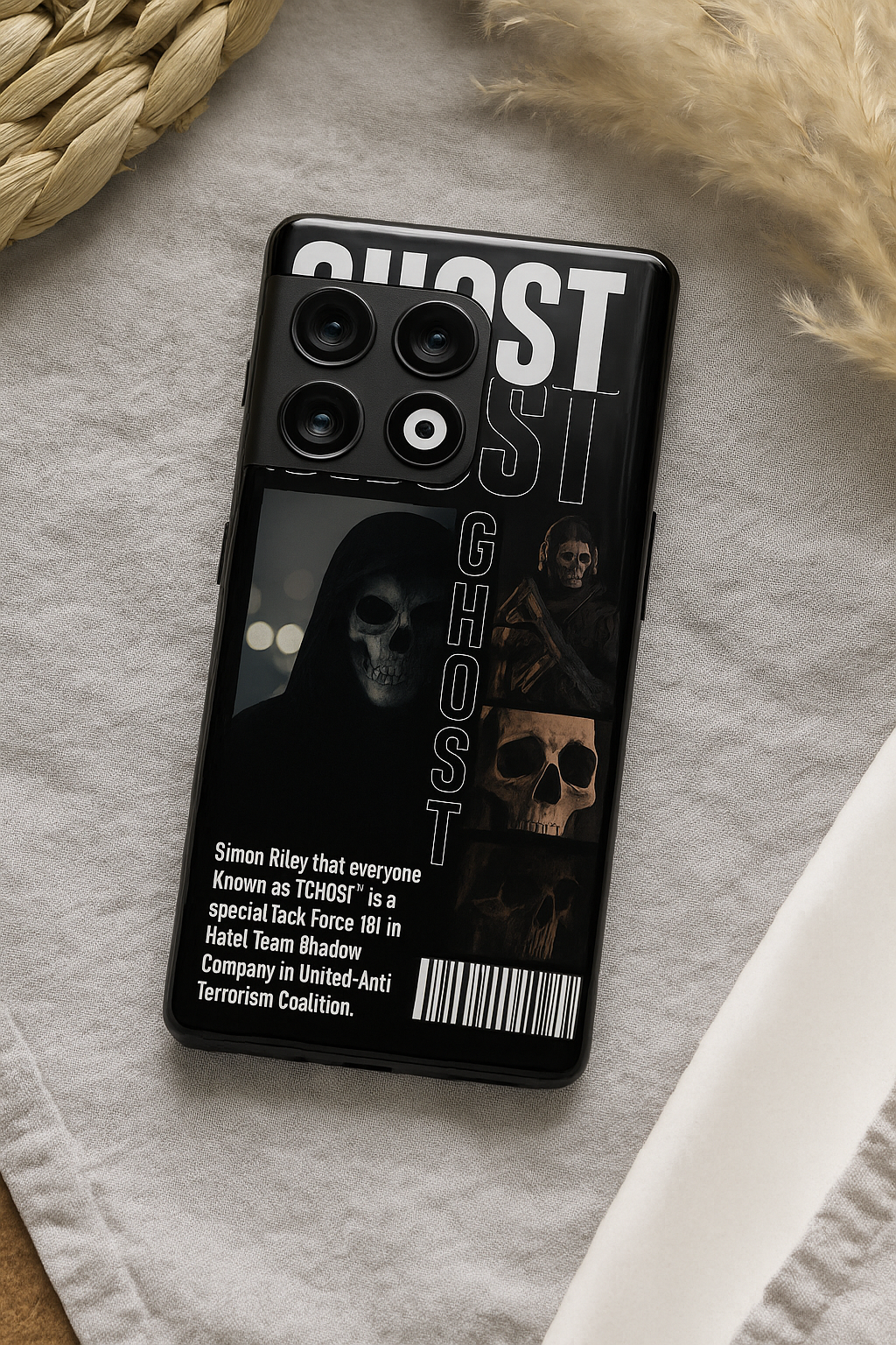 Ghost Protocol Premium Glass Back Cover For One Plus 13, 12, 11, 10, Nord Serie