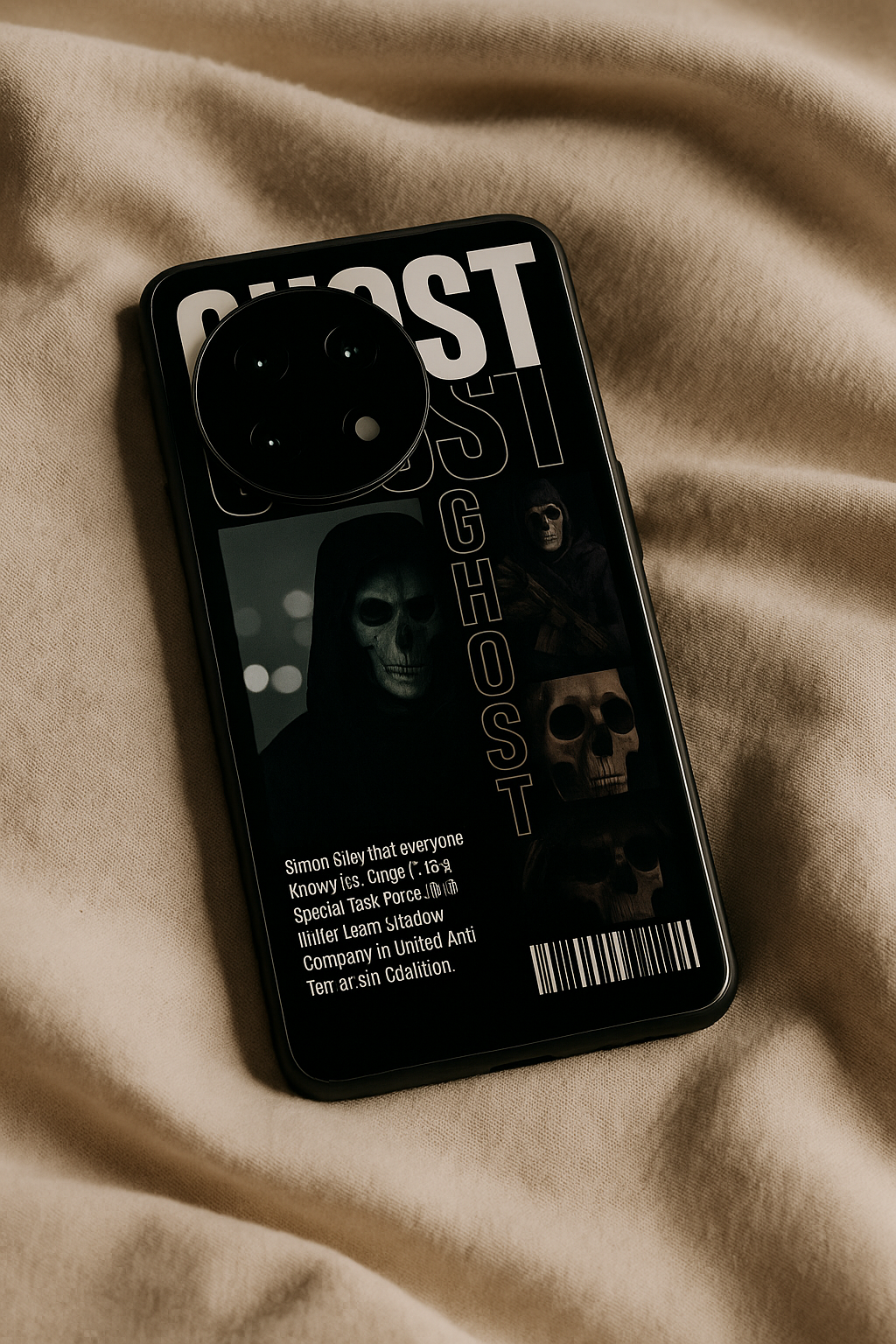 Ghost Protocol Premium Glass Back Cover For One Plus 13, 12, 11, 10, Nord Serie