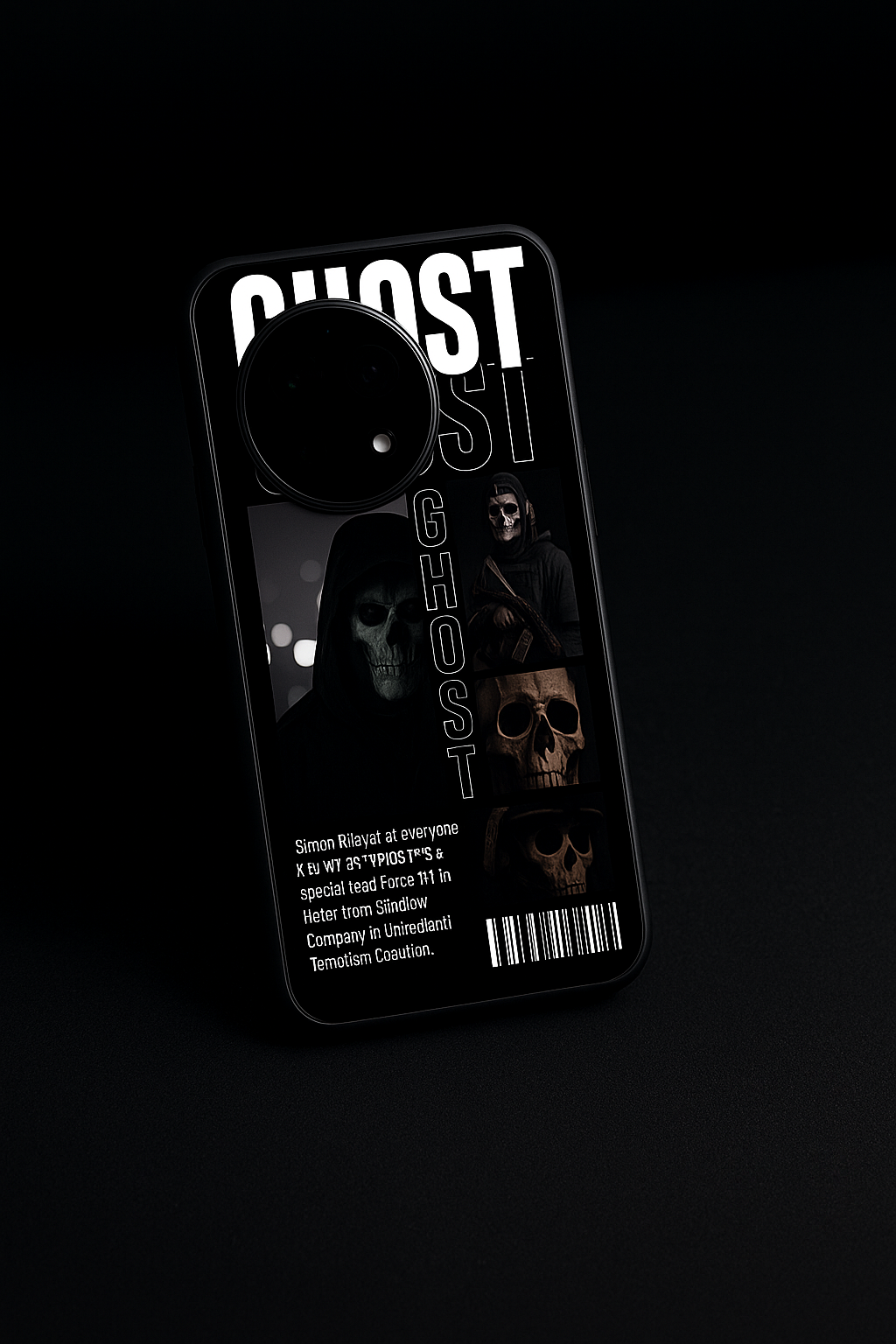 Ghost Protocol Premium Glass Back Cover For One Plus 13, 12, 11, 10, Nord Serie