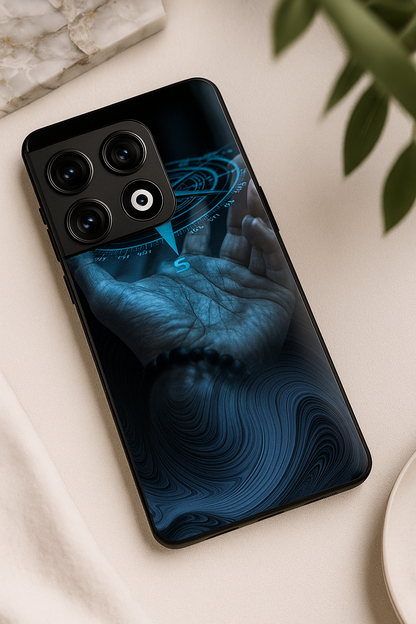 Neon Navigator Premium Glass Back Cover For One Plus 13, 12, 11, 10, Nord Serie