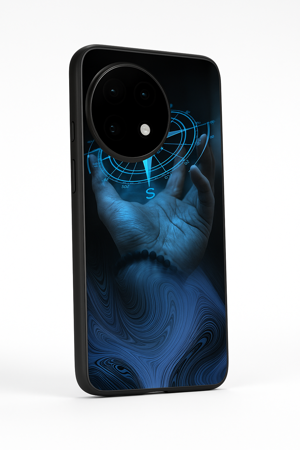 Neon Navigator Premium Glass Back Cover For One Plus 13, 12, 11, 10, Nord Serie