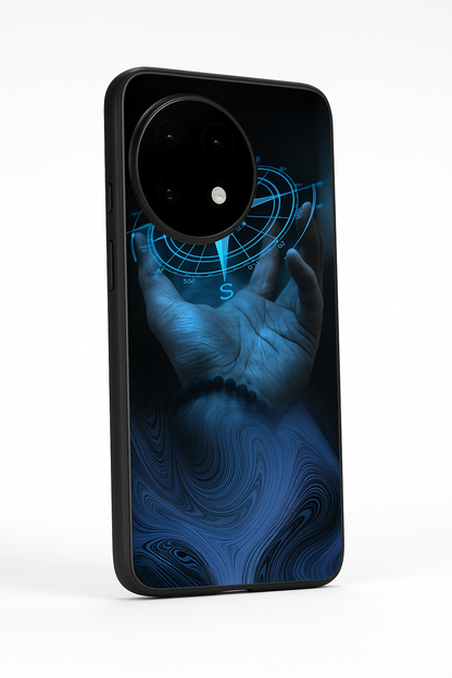 Neon Navigator Premium Glass Back Cover For One Plus 13, 12, 11, 10, Nord Serie