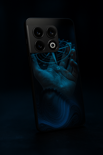 Neon Navigator Premium Glass Back Cover For One Plus 13, 12, 11, 10, Nord Serie