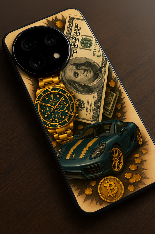 Crypto King Premium Glass Back Cover For One Plus 13, 12, 11, 10, Nord Series